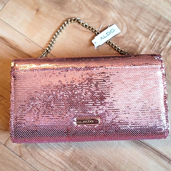 BNWT Aldo Pink Sequin Clutch - Picture 2 of 4